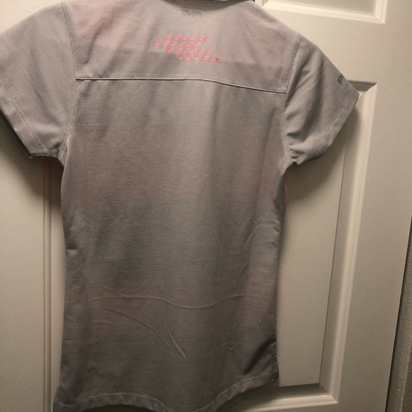 Ping Chip In Golf Shirt Women's Gray Pink Stripe Short Sleeve Polo Sensor Cool - Picture 10 of 11